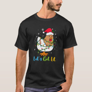 Christmas Let's Get Lit Chicken Christmas Tree T-Shirt