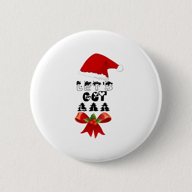 Christmas Let's Get Lit Classic 6 Cm Round Badge (Front)
