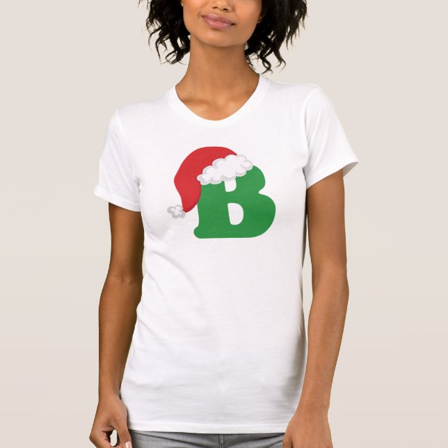 Christmas Letter B Alphabet Shirt (Front)
