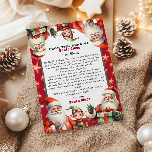 Christmas letter from Santa and Elf Personalised Invitation (Creator Uploaded)
