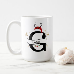 Christmas Letter G Alphabet  Coffee Mug