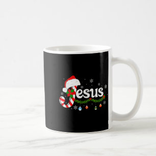 Christmas Letter J For Jesus Christian Candy Cane Coffee Mug
