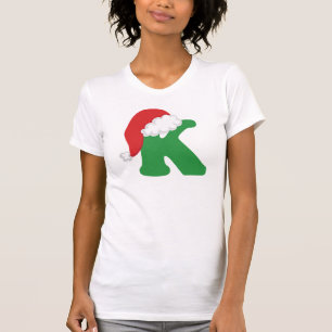 Christmas Letter K Alphabet Shirt