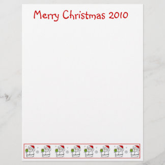 Christmas Letter Paper: Snowman Merry Christmas