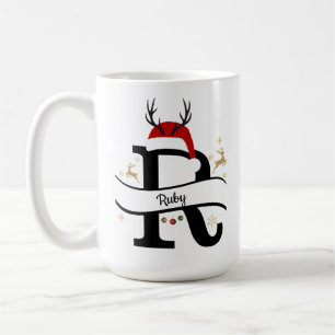 Christmas Letter R Alphabet  Coffee Mug