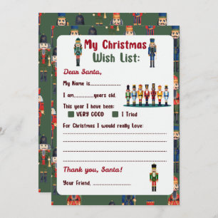 Christmas Letter to Santa - Nutcracker Invitation
