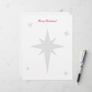 Christmas letterhead with star of Bethlehem