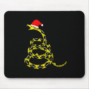 Christmas Libertarian Gadsden Don't Tread Snake  Mouse Pad