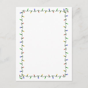 Christmas Light Border Holiday Postcard