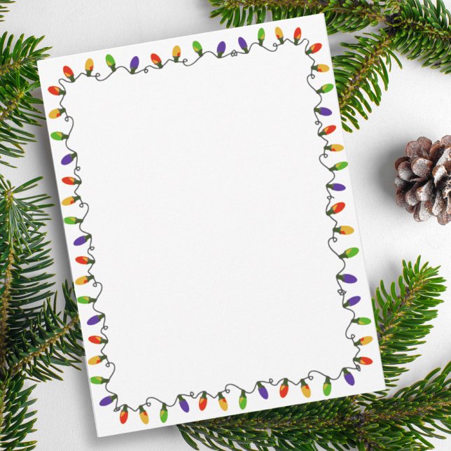 Christmas Light Border Holiday Postcard (Creator Uploaded)