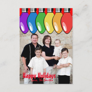 Christmas Light Bulb Photo Card