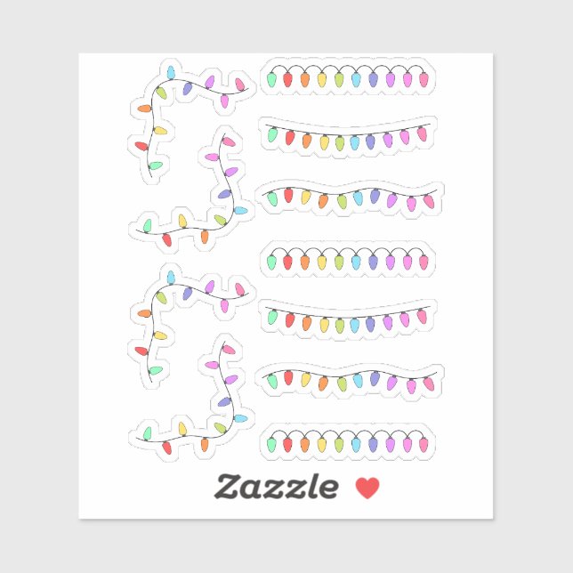 Christmas Light Decorative Journal Borders Planner (Sheet)