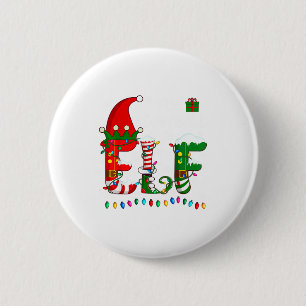 Christmas Light Family Matching Pajamas Softball E 6 Cm Round Badge