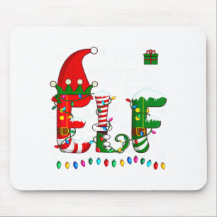 Christmas Light Family Matching Pajamas Softball E Mouse Pad