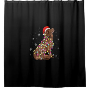 Christmas light gift   funny newfie xmas present shower curtain