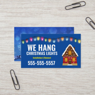 Christmas Light installation Business cards