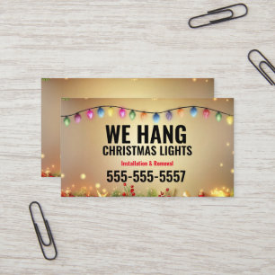 Christmas Light installation Business cards