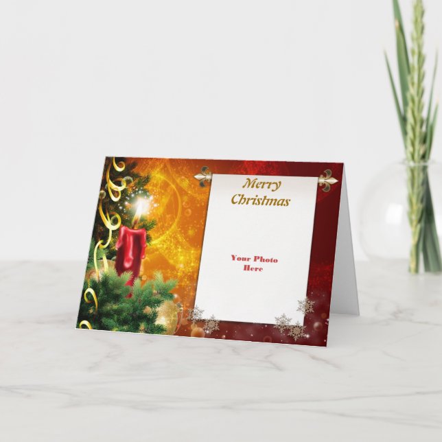 Christmas Light Photo Frame Card (Front)