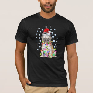 Christmas Light Pug Dog Puppy T-Shirt