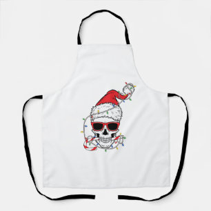Christmas-Light-Skeleton-Skull Apron