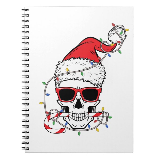 Christmas-Light-Skeleton-Skull Notebook (Front)