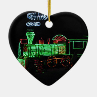 Christmas Light Train Ceramic Tree Decoration