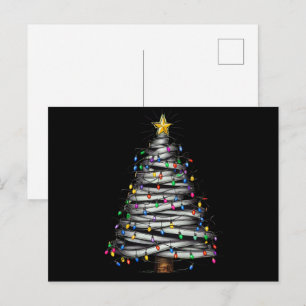 Christmas Light Tree Holiday Postcard