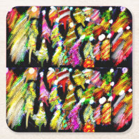 Christmas Light up trees Magnet Door Sign Paper Pl