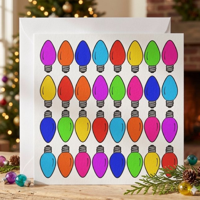 Christmas Lightbulbs Pattern Card (Creator Uploaded)