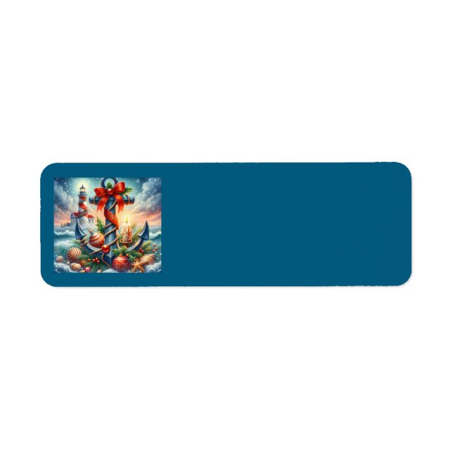 Christmas Lighthouse Address Labels (Front)
