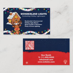 🎅🏼Christmas Lighting QR Vcard Business Card