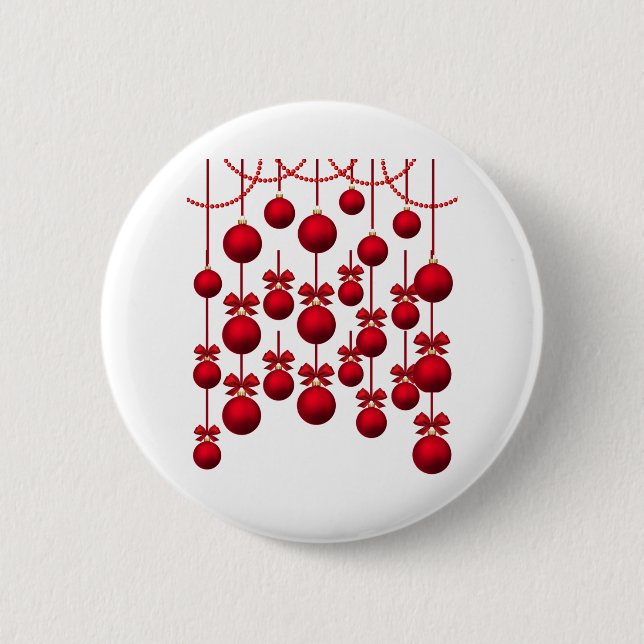 christmas lights 6 cm round badge (Front)