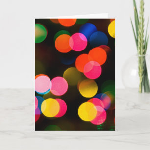 Christmas Lights Abstract Holiday Card