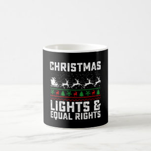Christmas Lights And Equal Rights Feminist Coffee Mug