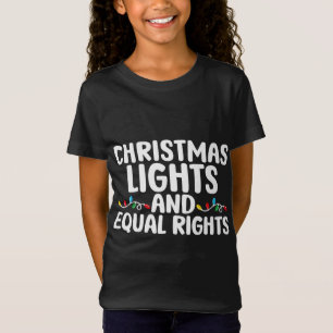 Christmas Lights And Equal Rights Matching Pyjamas T-Shirt