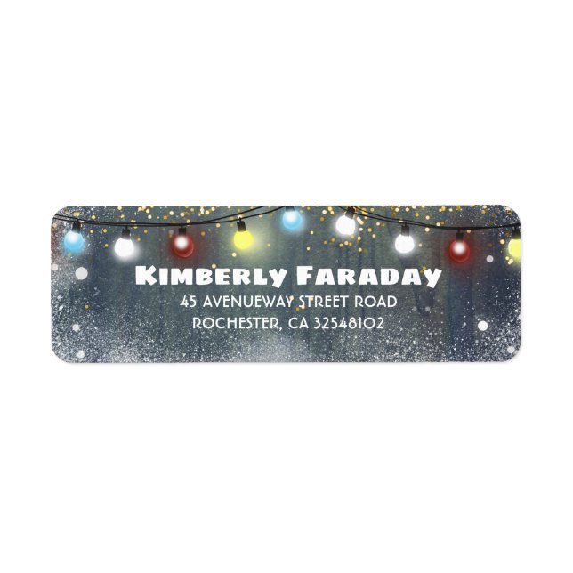 Christmas Lights and Snowy Wood (Front)