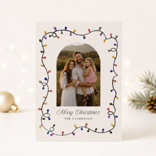 Christmas Lights Arch Photo Holiday Card