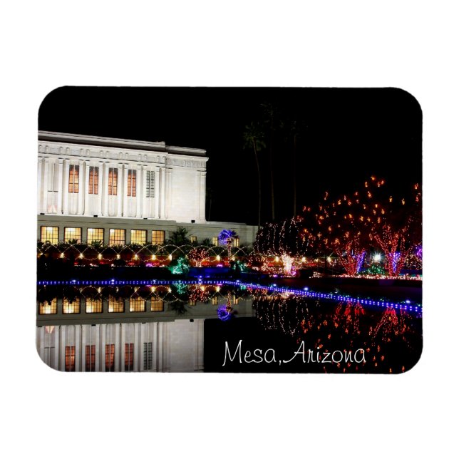 Christmas lights at the Temple Magnet (Horizontal)