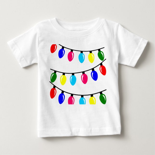 Christmas Lights Baby T-Shirt (Front)