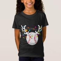 Christmas Lights Baseball Ball Funny Xmas