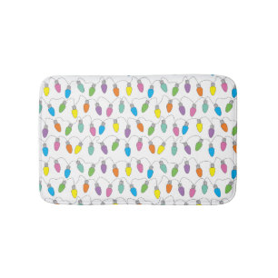 Christmas lights bath mat