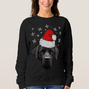 Christmas Lights Black Labrador Retriever Dog Sweatshirt