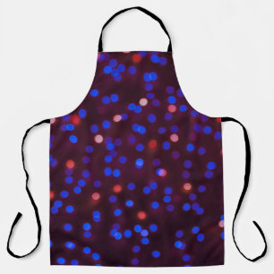 Christmas lights, blurred, festive background. apron