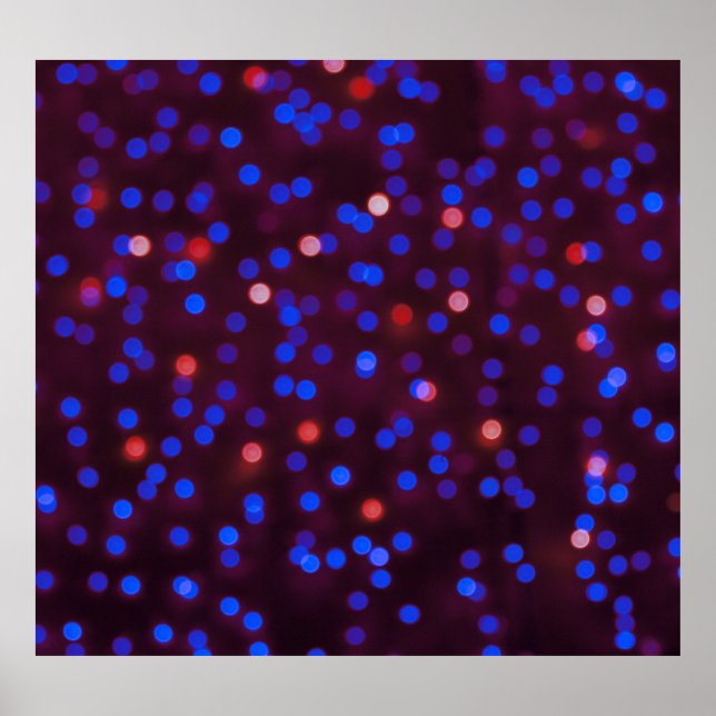 Christmas lights, blurred, festive background. poster (Front)