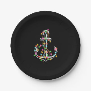 Christmas Lights Boating Sailing Cruise Boat Gif Paper Plate