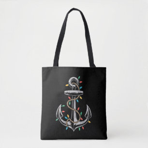 Christmas Lights Boating Sailing Cruise Boat Gifts Tote Bag