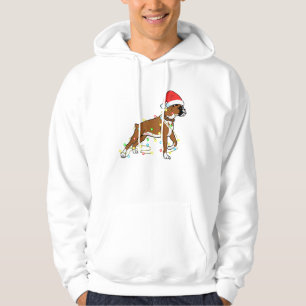 Christmas Lights Boxer Dog Lover Funny Gift Hoodie