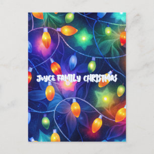 Christmas Lights Bright Holiday Whimsical Merry Postcard