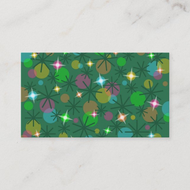 Christmas Lights business card template (Front)