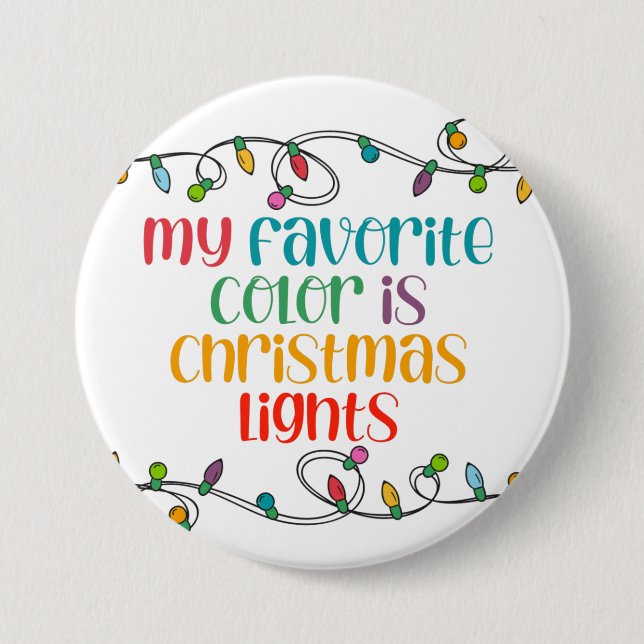 Christmas Lights Button (Front)